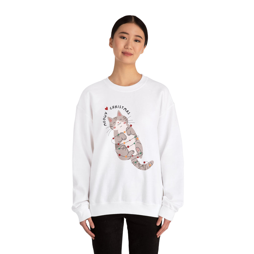 Meowy Christmas Unisex Sweatshirt - Wave Fusions