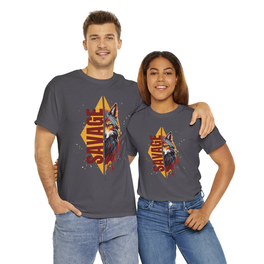 Savage Flame Wolf T-Shirt - Heat of the Wild