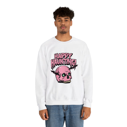 Happy Haunting Unisex Heavy Blend™ Crewneck Sweatshirt - Wave Fusions