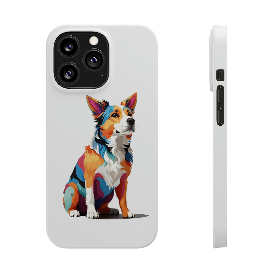 Sitting Dog Slim Phone Case - Wave Fusions