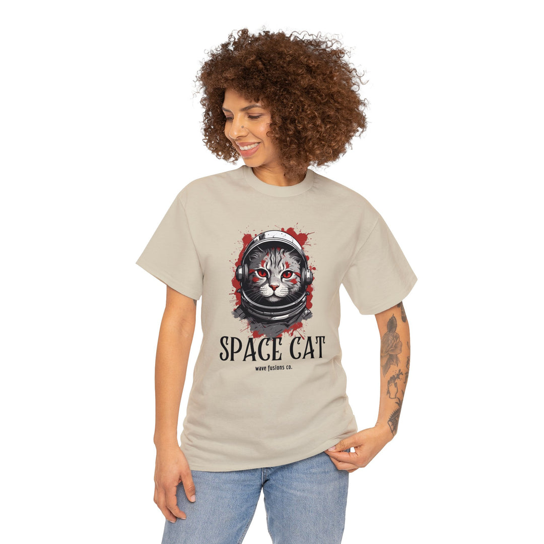 Cosmic Cat Spacewalk Astronaut T-shirt