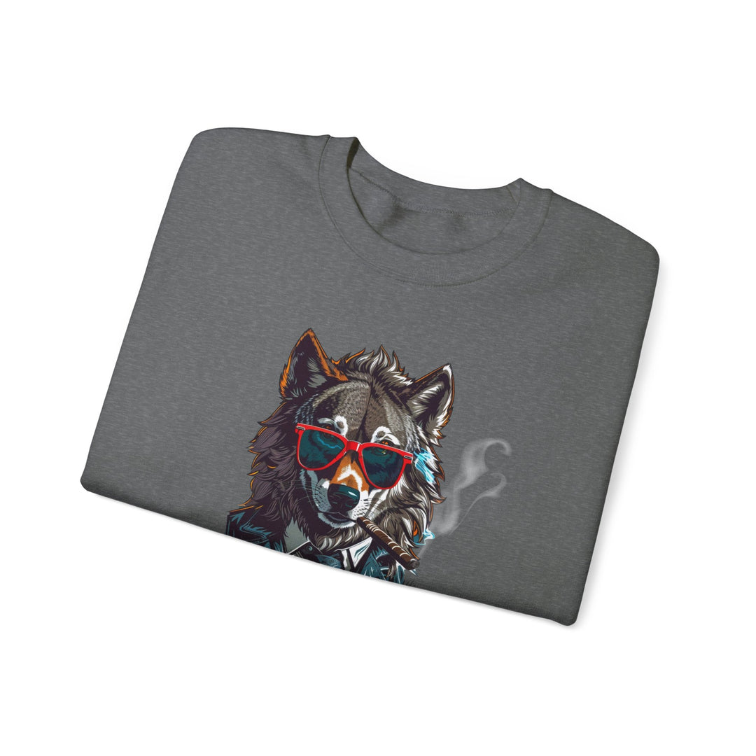 Cool Wolf Legend Sweatshirt - I Hunt With Smoke Not Just With Teeth