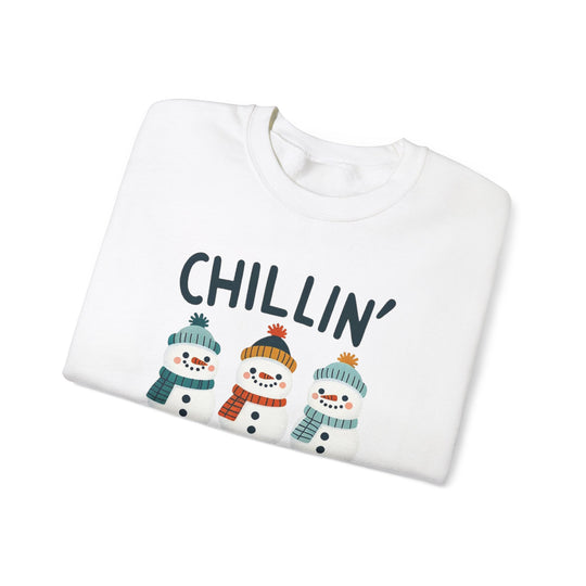 Chillin' Snowmies Unisex Sweatshirt - Wave Fusions