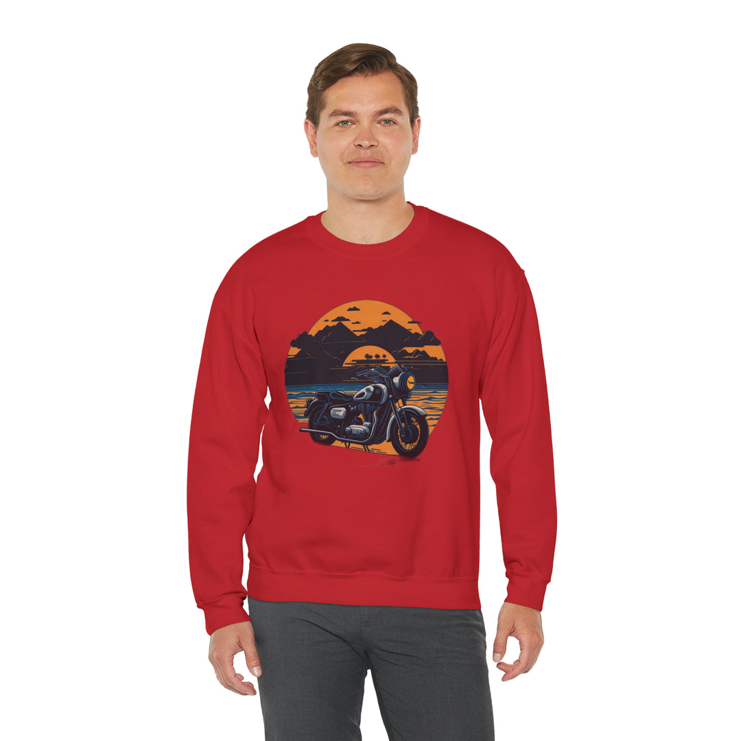 Vintage Bike Unisex Heavy Blend™ Crewneck Sweatshirt - Wave Fusions