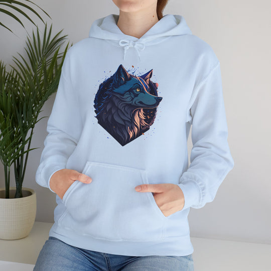 Lone Wolf Majesty Hoodie - Vibrant Wilderness