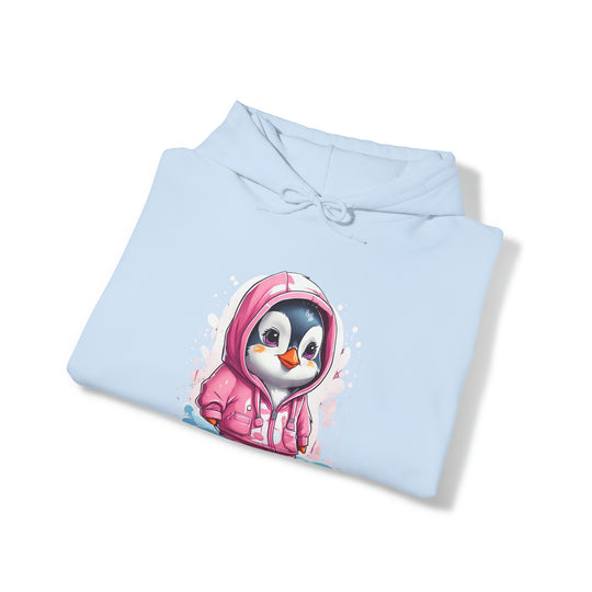 Penguin Unisex Heavy Blend™ Hooded Sweatshirt - Wave Fusions