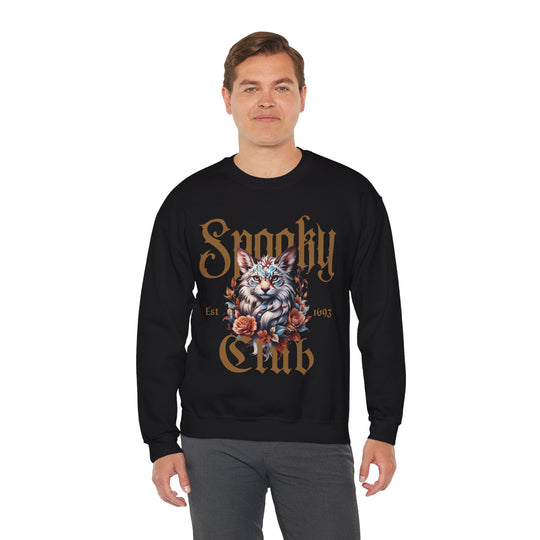 Spooky Club Floral Feline Cat Sweatshirt - Spooky Club Charm