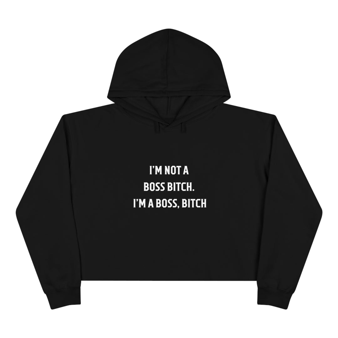 Boss Bitch Crop Hoodie - Wave Fusions