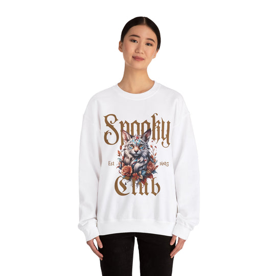 Spooky Club Floral Feline Cat Sweatshirt - Spooky Club Charm