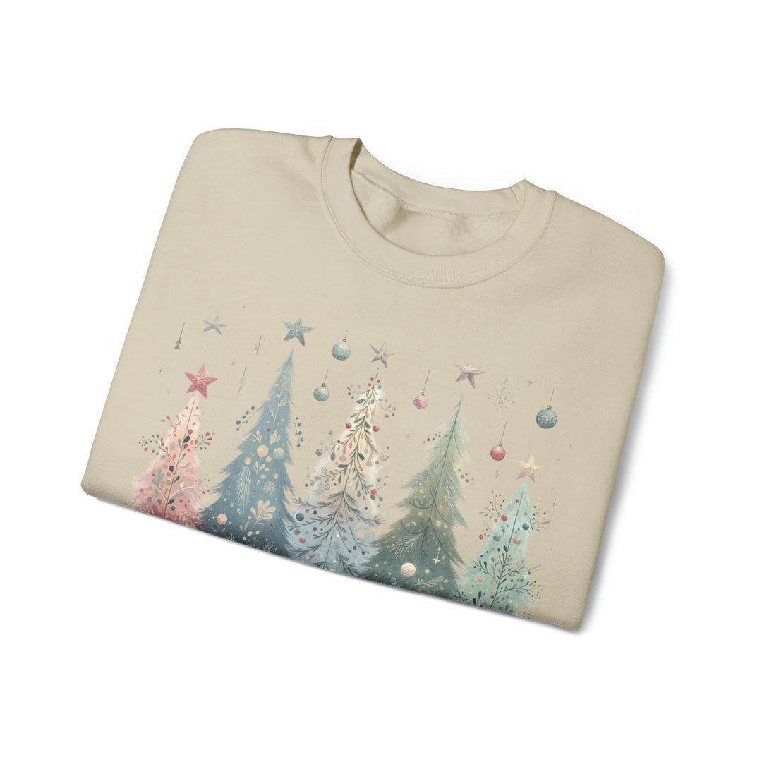 Enchanted Christmas Forest Ornaments Trees Unisex Sweatshirt - Wave Fusions