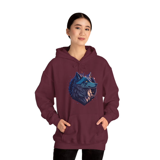 Lone Wolf Majesty Hoodie - Vibrant Wilderness