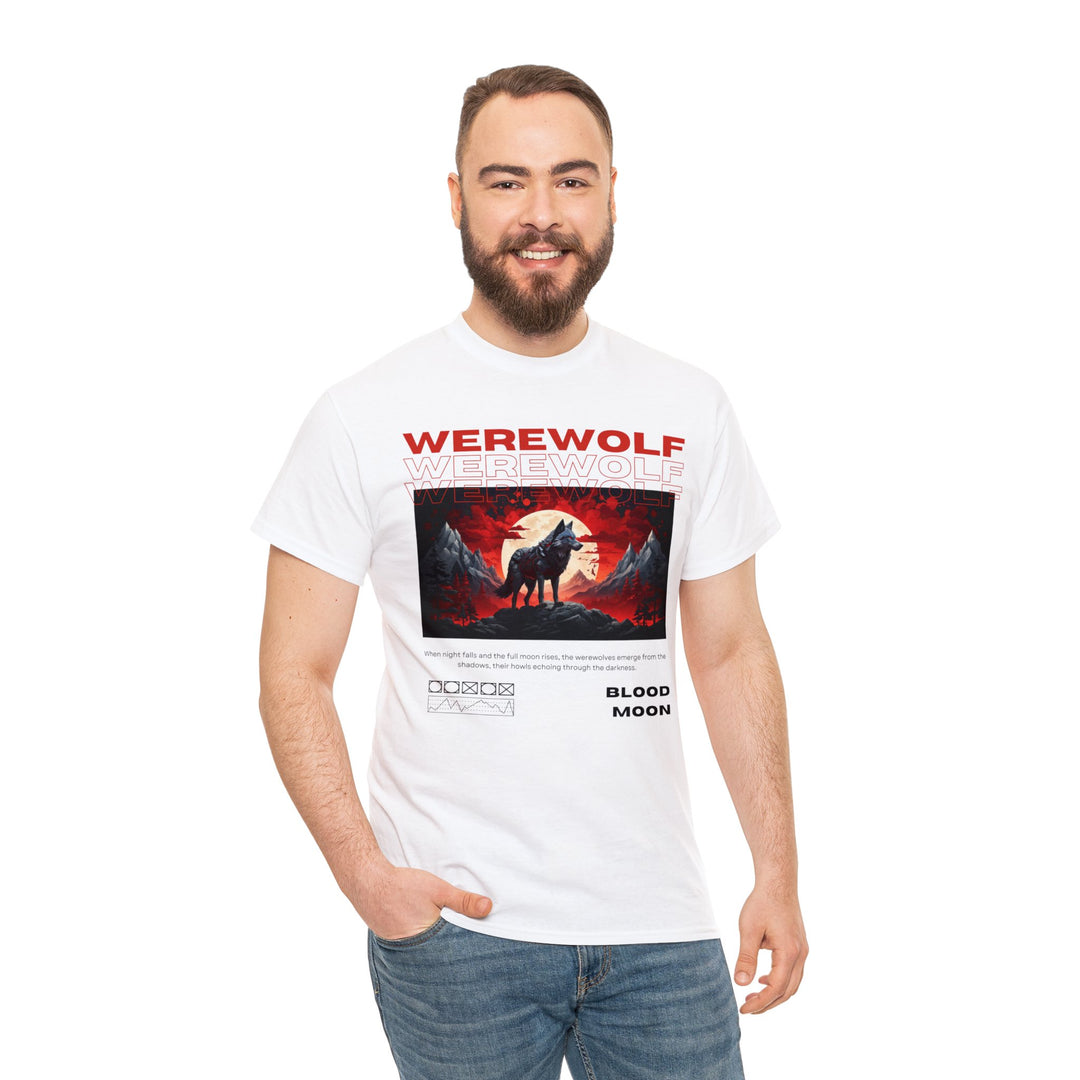 Blood Moon Werewolf T-Shirt - Moonlit Mountain Lore