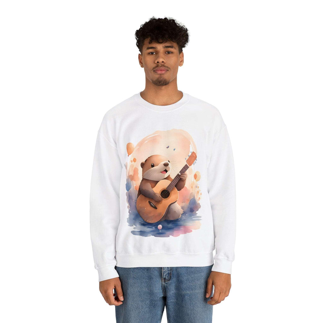 Hamster with Guitar Heavy Blend™ Crewneck Sweatshirt