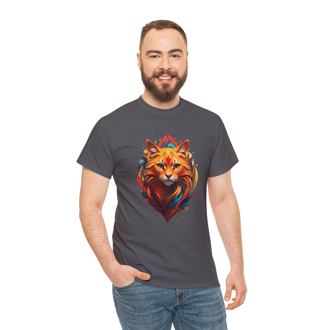 Flame Spirit Cat T-Shirt - Wildfire Whiskers