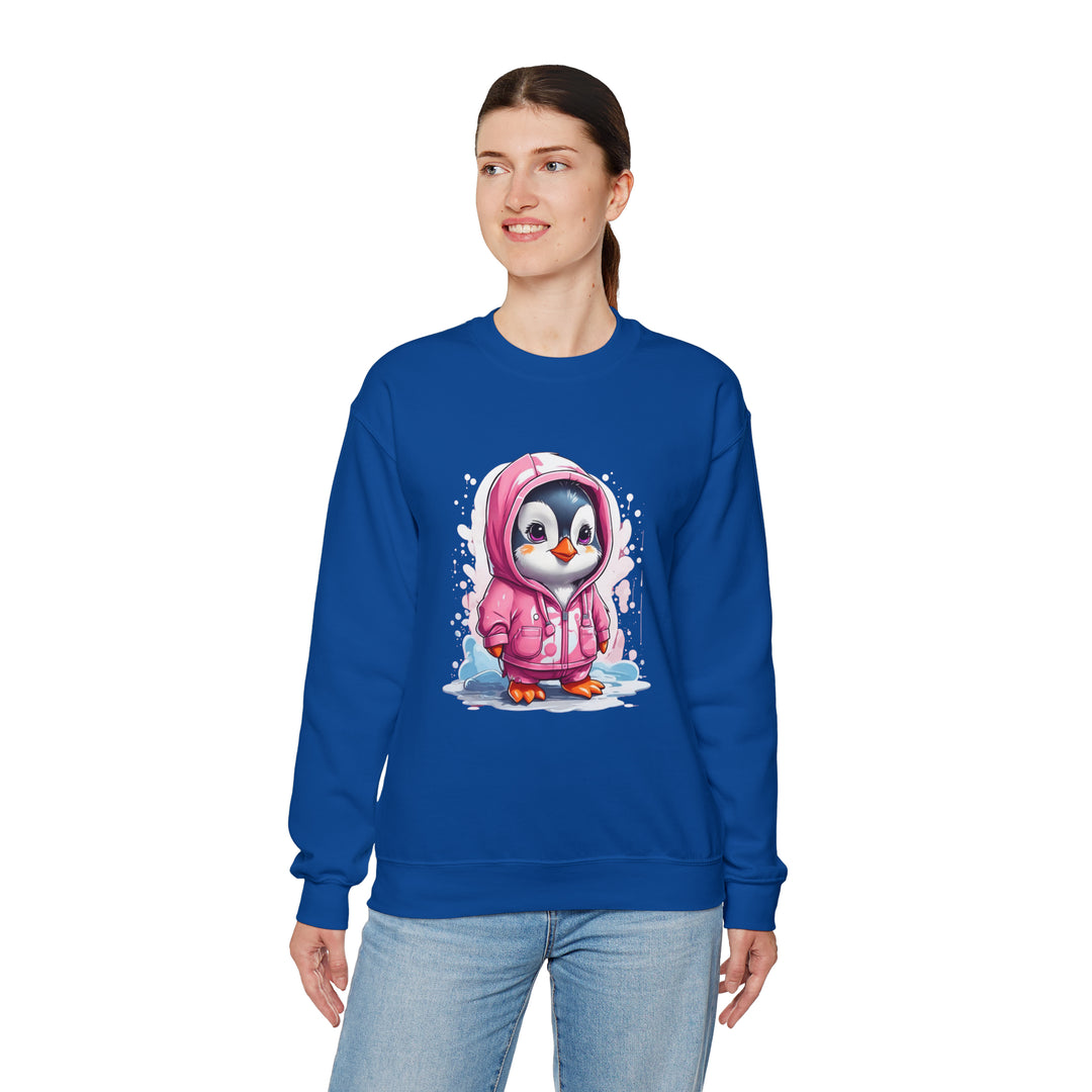 Penguin Unisex Heavy Blend™ Crewneck Sweatshirt - Wave Fusions