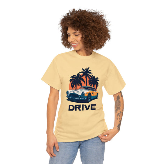 Drive in Paradise Classic Car Tropical T-shirt - Classic Sports Car Series