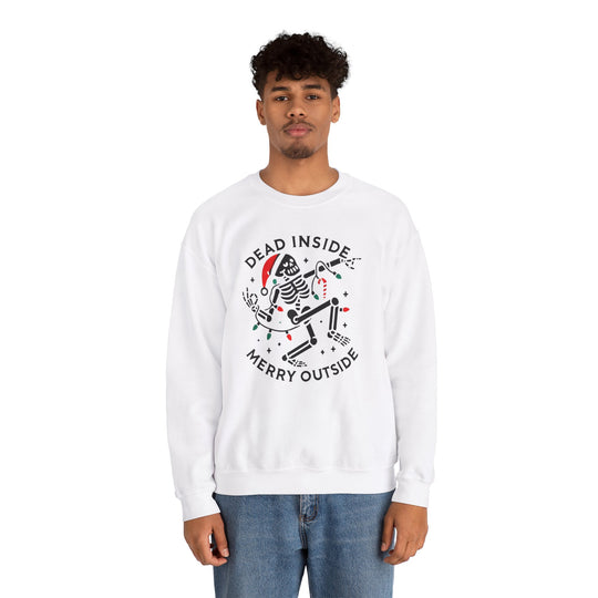 Dead Inside Merry Outside Skeleton Crewneck