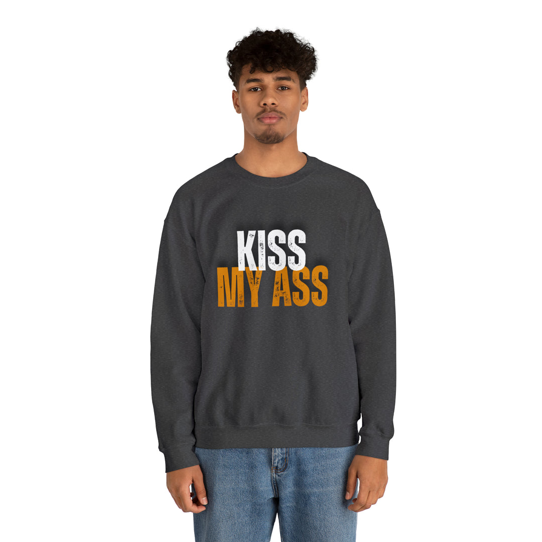 Kiss My Ass Unisex Heavy Blend™ Crewneck Sweatshirt - Wave Fusions