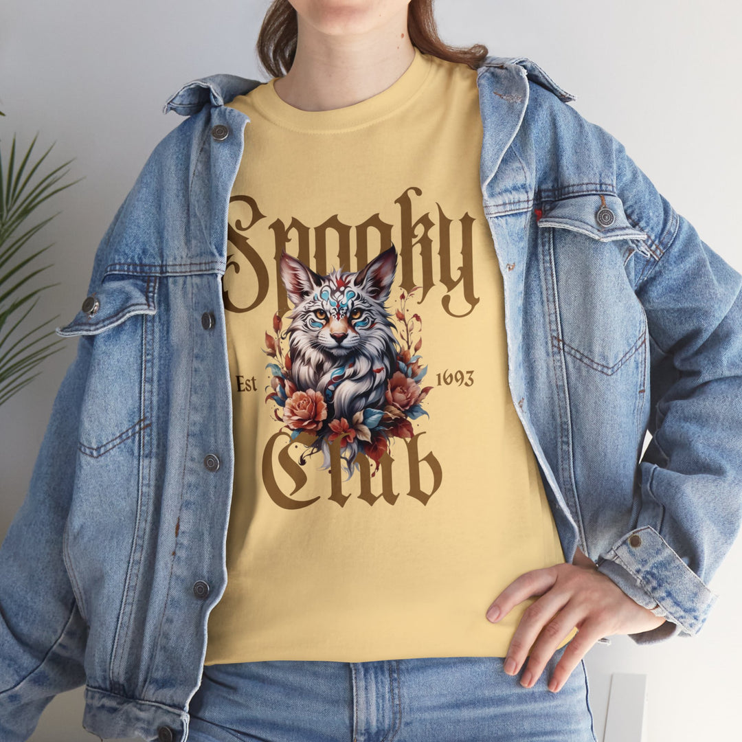 Spooky Club Floral Feline Cat T-Shirt - Spooky Club Charm