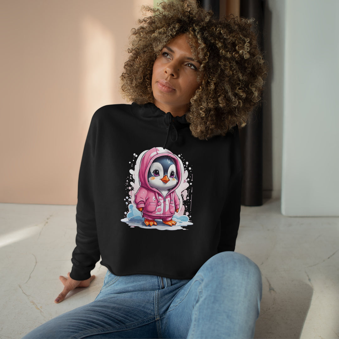 Penguin Crop Hoodie - Wave Fusions