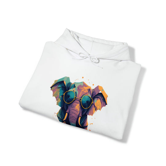 Chill Elephant Hooded Sweatshirt - Wave Fusions