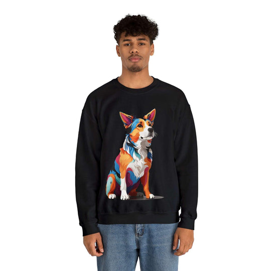 Sitting Dog Graphic Sweat Shirt