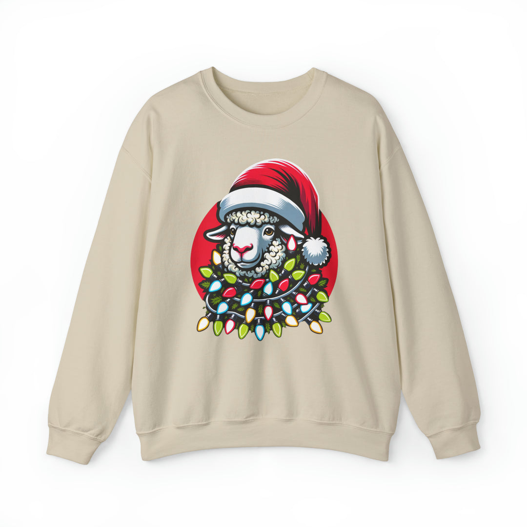 Sheep Christmas Lights Unisex Sweatshirt - Wave Fusions