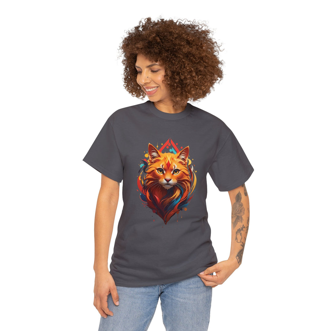 Flame Spirit Cat T-Shirt - Wildfire Whiskers