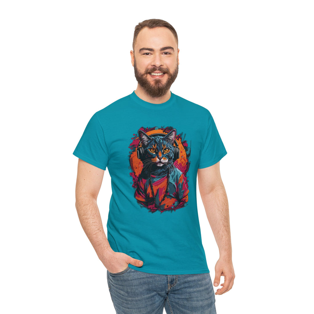 Rhythm and Purr Cat T-Shirt - Tune In Style