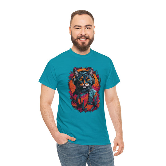 Rhythm and Purr Cat T-Shirt - Tune In Style