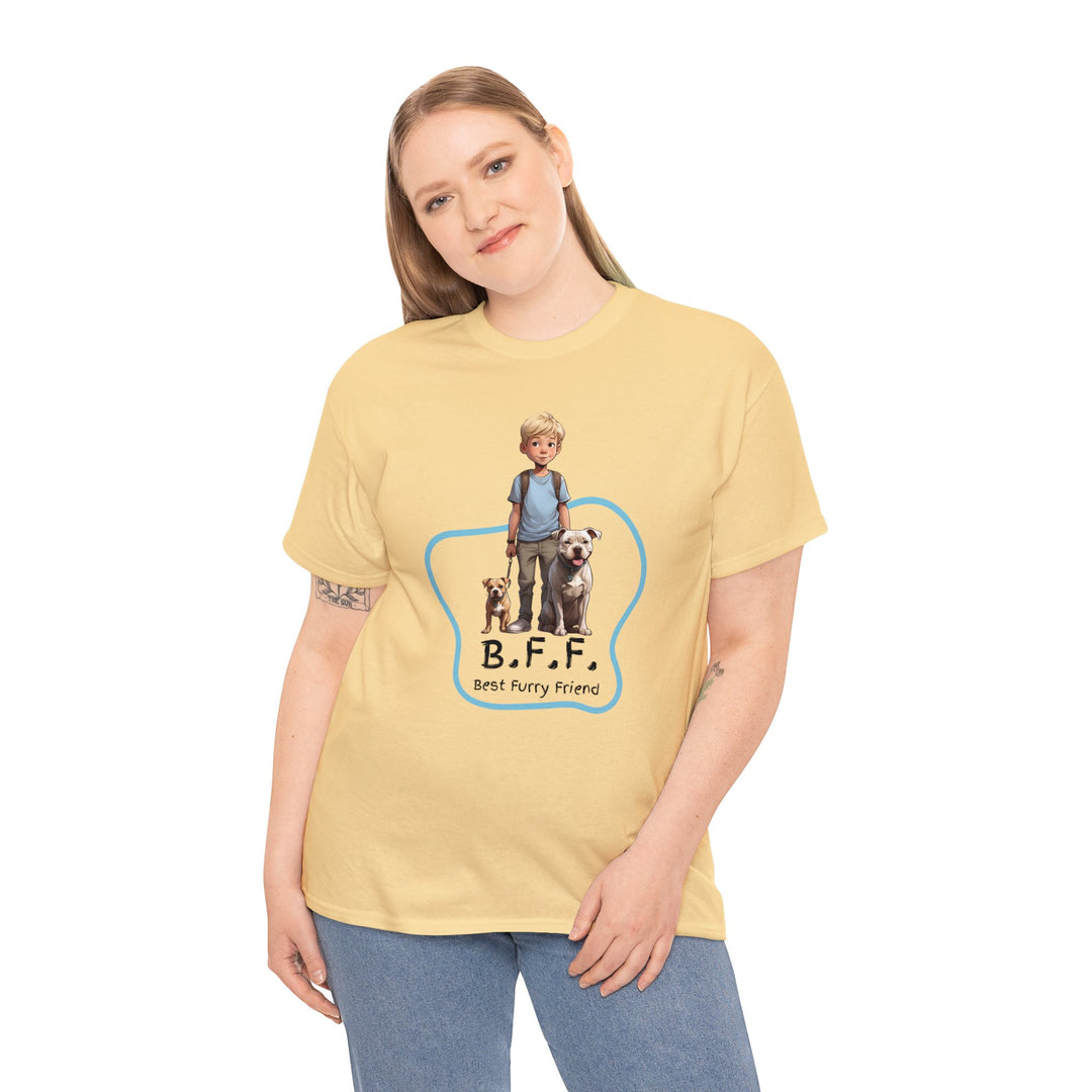 Best Furry Friend in City Lights Dog T-shirt -Bffs