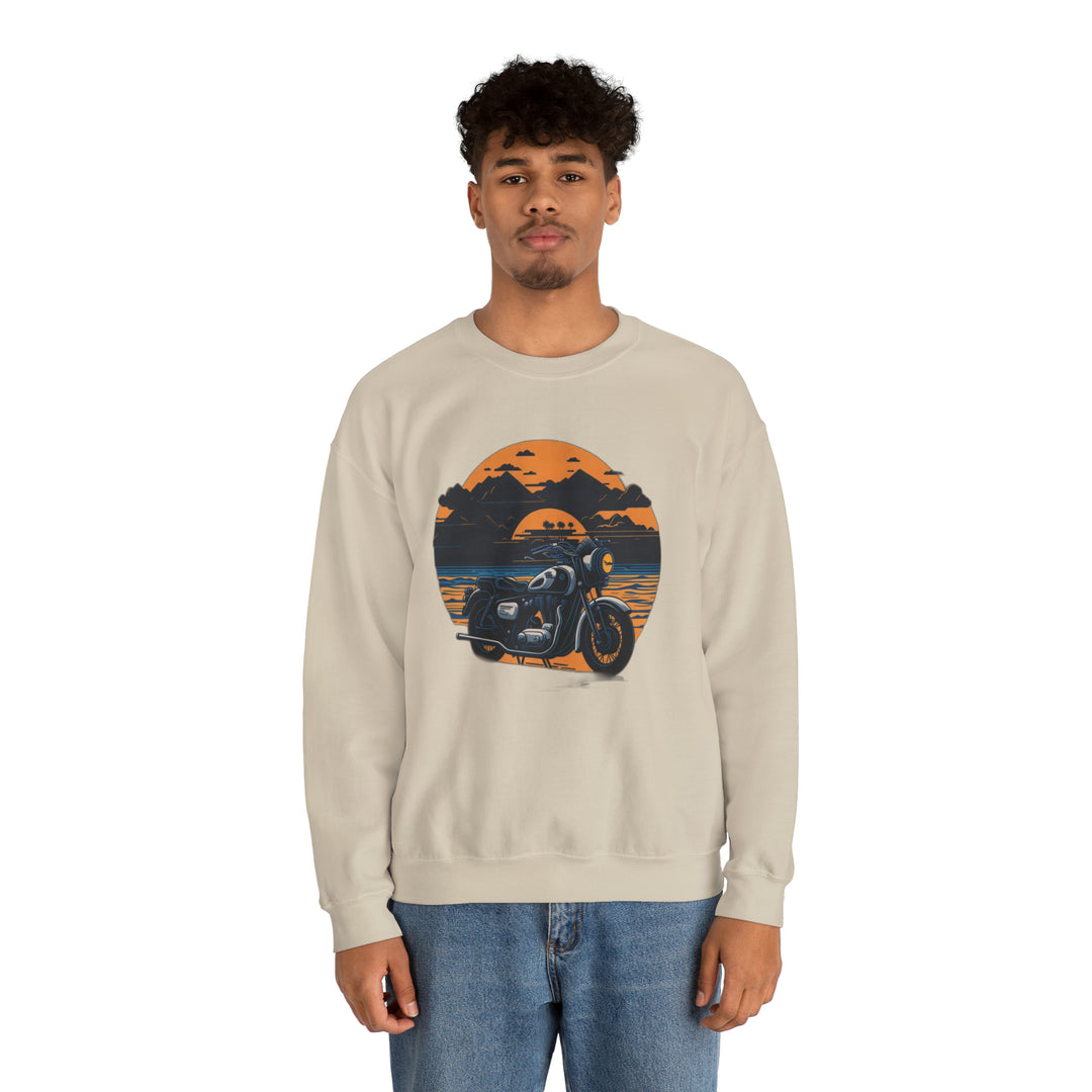 Vintage Bike Unisex Heavy Blend™ Crewneck Sweatshirt - Wave Fusions