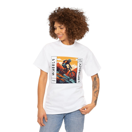 Two Wheels, Endless Adventure Unisex T Shirt - Wave Fusions