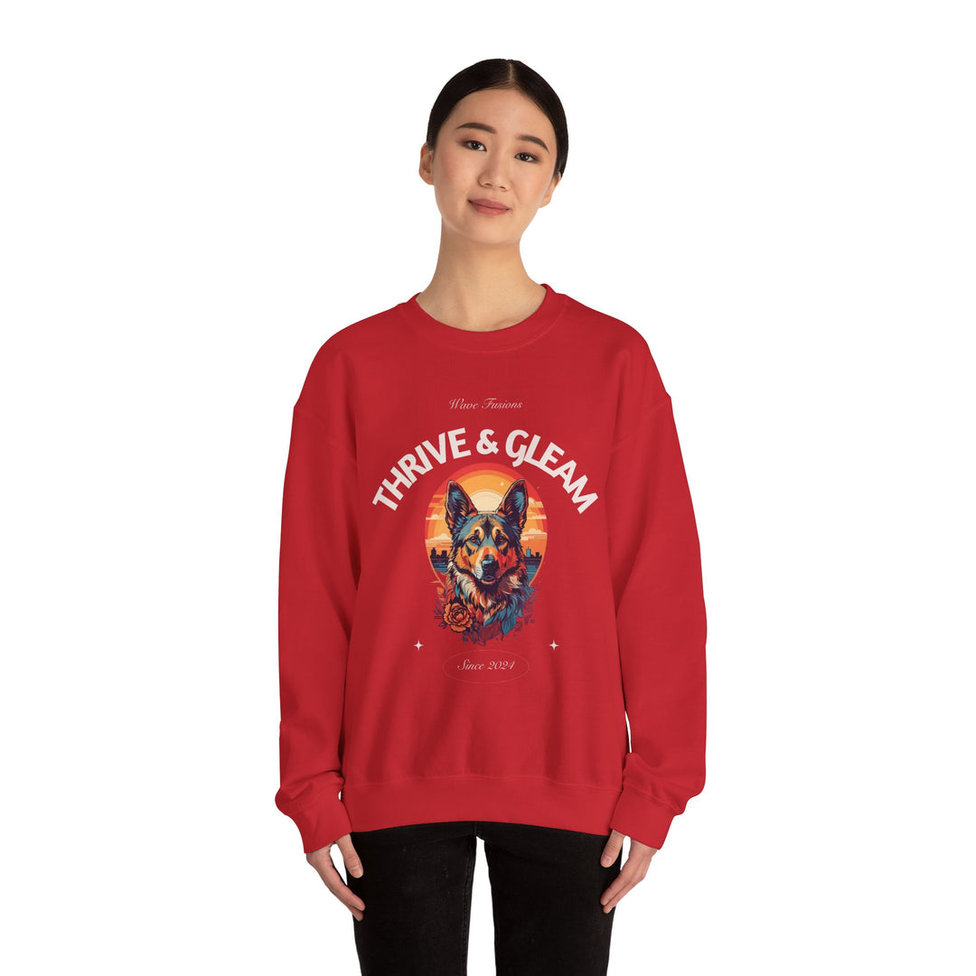 Urban Vista German Shepherd Dog Sweatshirt - Guardian of the City