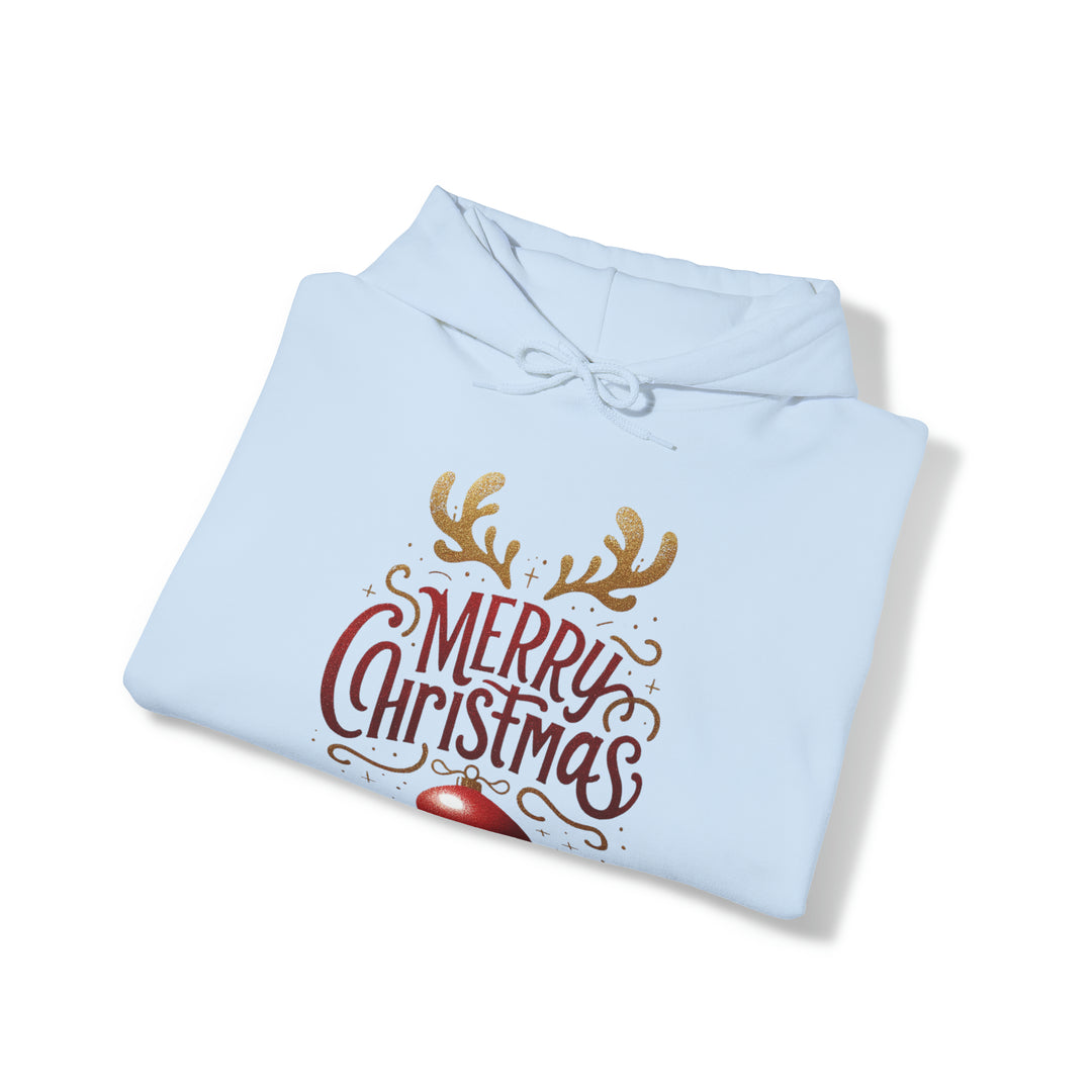 Deer Antlers Merry Christmas Unisex Hoodie - Wave Fusions