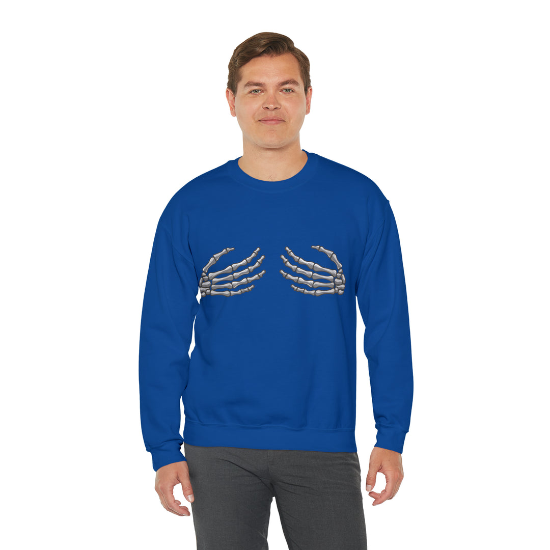 Skeleton Hands Unisex Heavy Blend™ Crewneck Sweatshirt - Wave Fusions