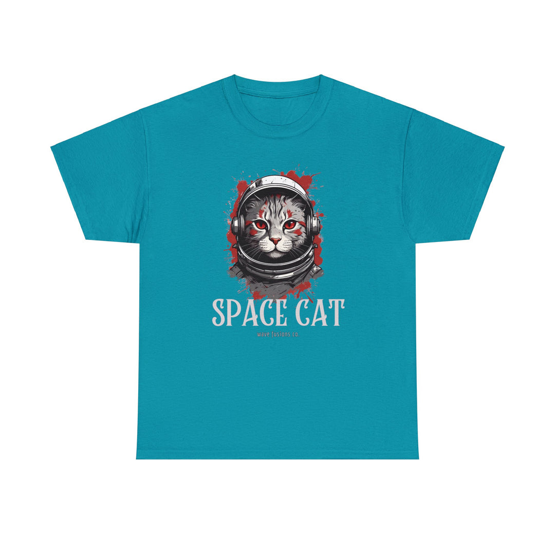 Cosmic Cat Spacewalk Astronaut T-shirt