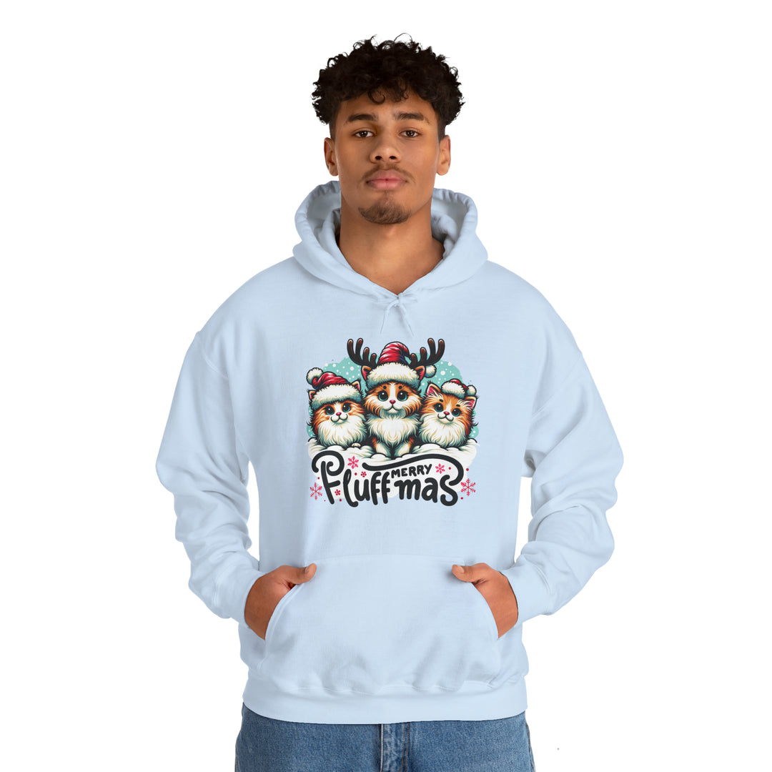 Merry Fluffmas Christmas Unisex Hoodie - Wave Fusions