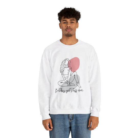 Line Art Unisex Heavy Blend™ Crewneck Sweatshirt - Wave Fusions