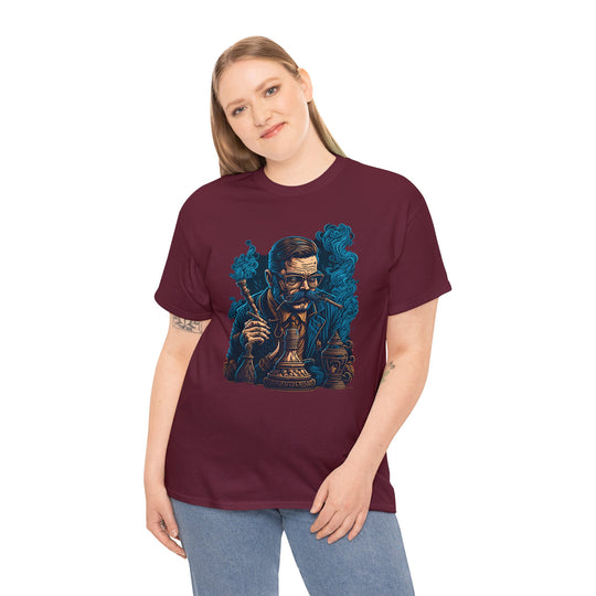 Smoking Man Unisex Heavy Cotton Tee - Wave Fusions