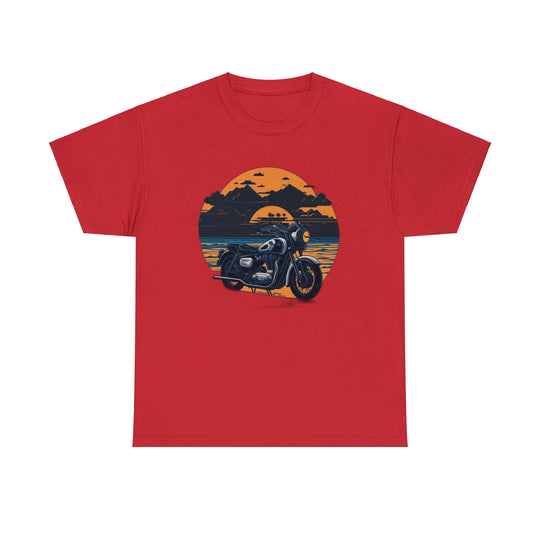 Vintage Bike Unisex Heavy Cotton Tee - Wave Fusions