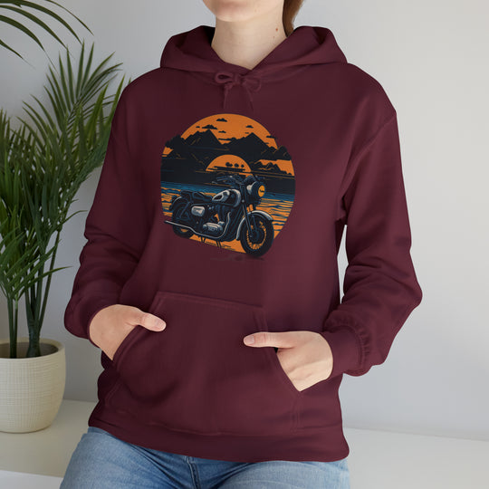 Vintage Bike Unisex Heavy Blend™ Hooded Sweatshirt - Wave Fusions