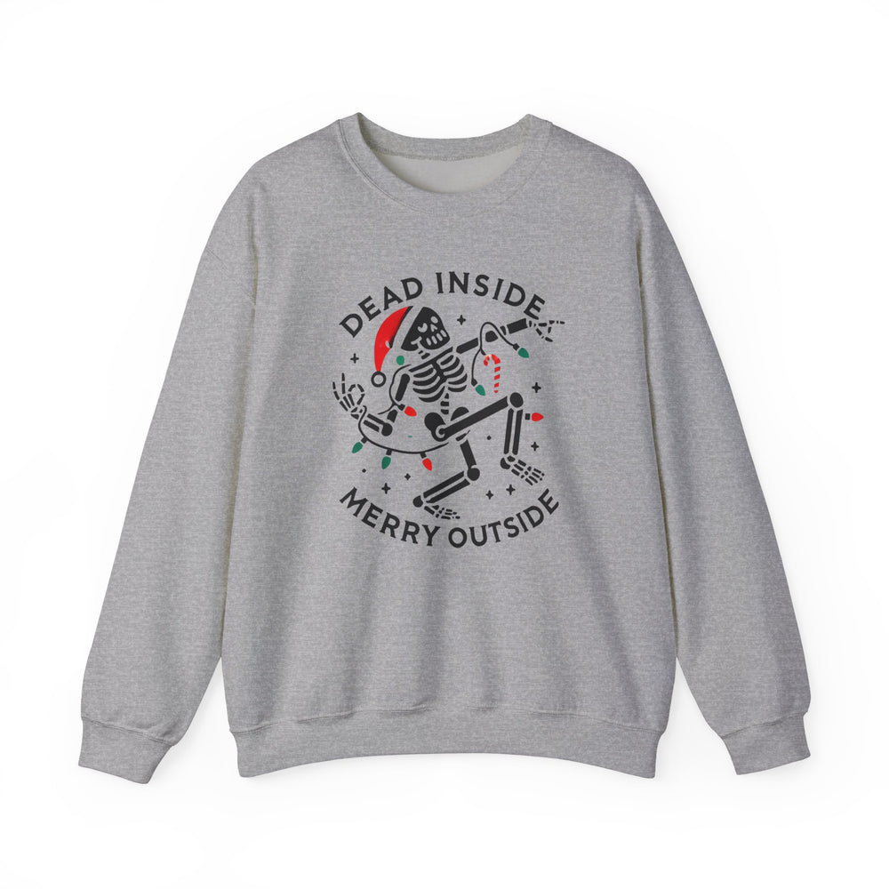 Dead Inside Merry Outside Skeleton Crewneck