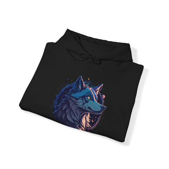 Lone Wolf Majesty Hoodie - Vibrant Wilderness