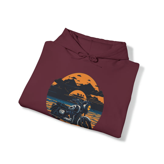 Vintage Bike Unisex Heavy Blend™ Hooded Sweatshirt - Wave Fusions