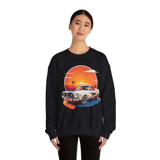 Sunset Muscle Car Sweatshirt - Muscle Car Edition