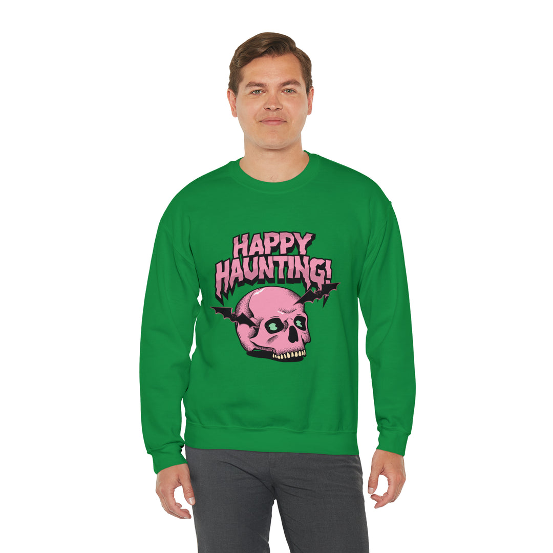 Happy Haunting Unisex Heavy Blend™ Crewneck Sweatshirt - Wave Fusions