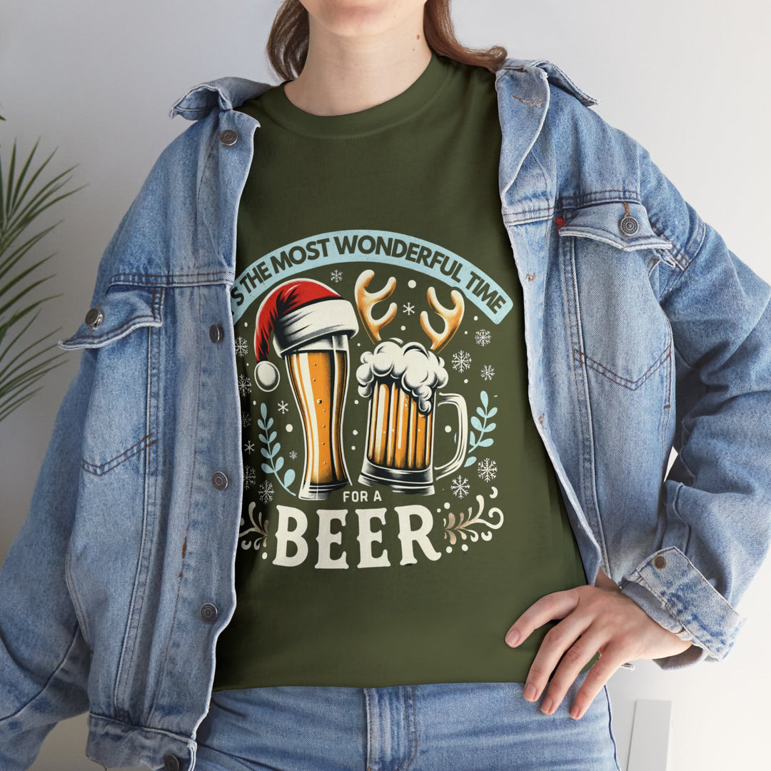 Wonderful Time For A Beer Unisex T Shirt - Wave Fusions