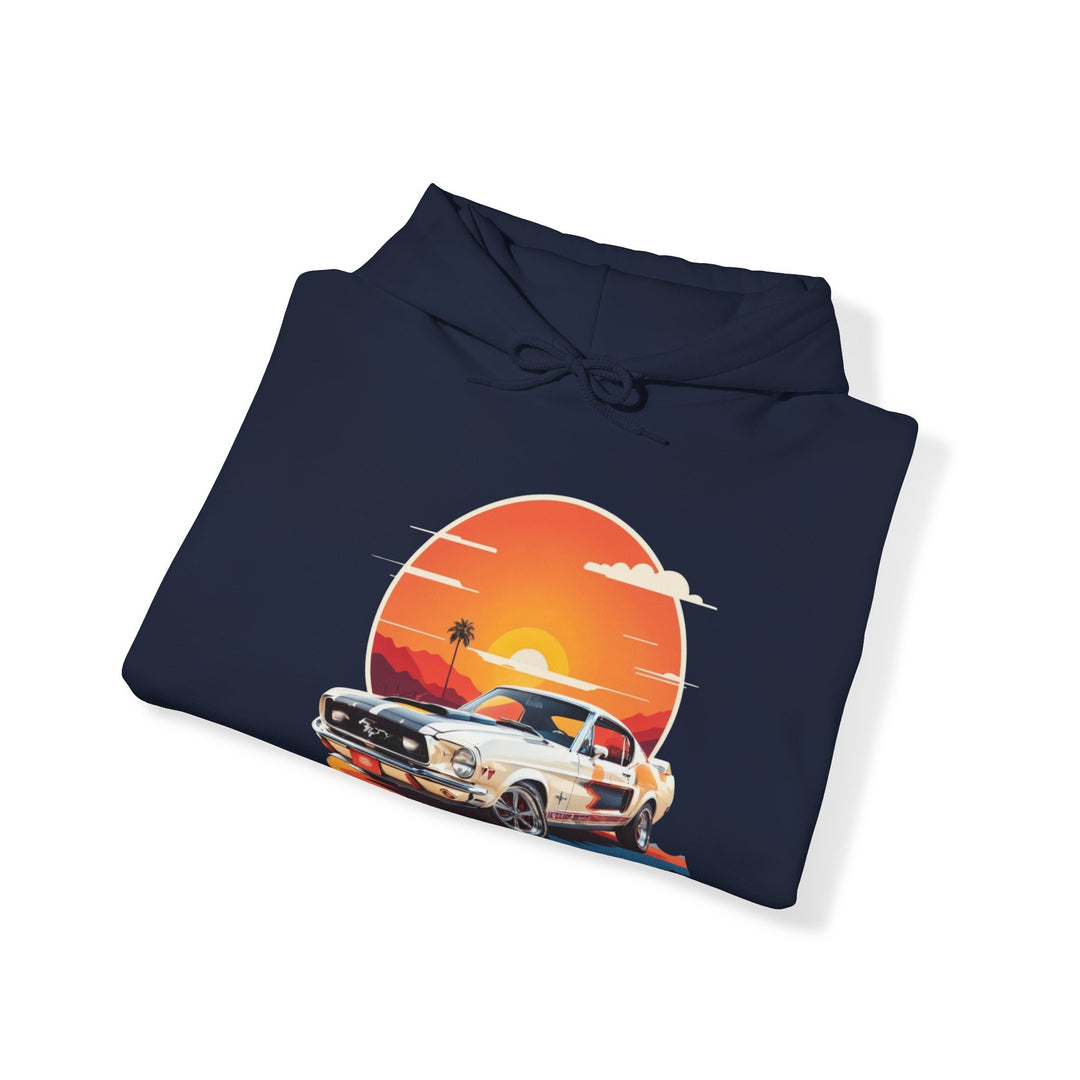 Sunset Muscle Car Hoodie - Muscle Car Edition