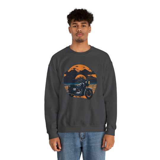 Vintage Bike Unisex Heavy Blend™ Crewneck Sweatshirt - Wave Fusions